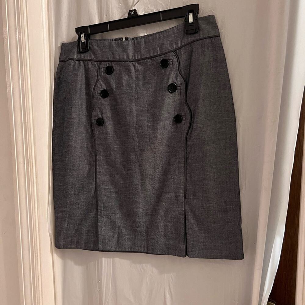 Anthropologie idra blue sailor pencil skirt size 10 academia office